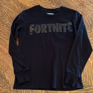 Fortnite long sleeve, black, size 8 boys